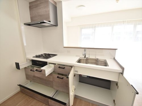 キッチンキャビネットの収納(キッチン)