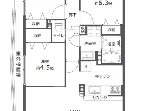 陽当たり良好な７階の3LDKです(間取)