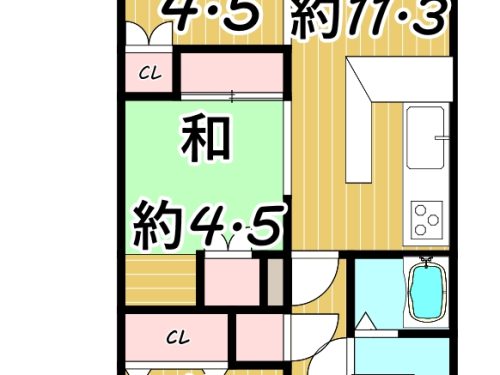 断熱性の高い二重サッシの3LDK(間取)