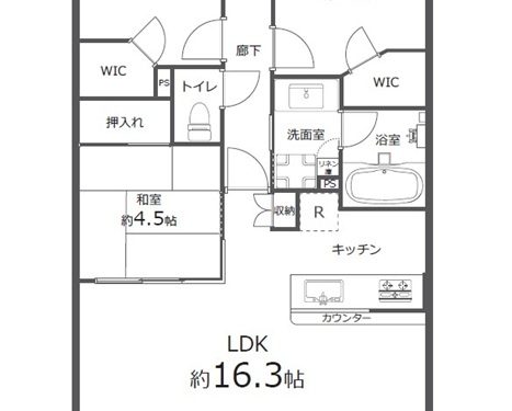 リフォーム済の3LDK(間取)
