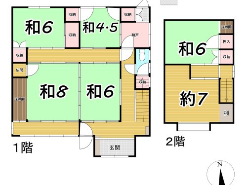 母屋間取図(間取)