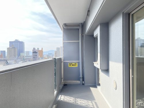 南向きのバルコニー