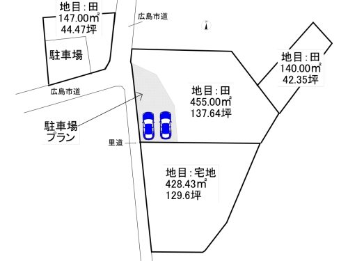 ファミリータイプのワンボックスカーを母屋の横に乗り入れするプランもご検討いただけます