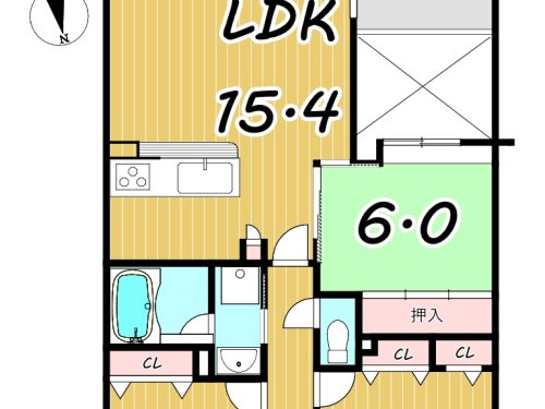 各居室に差し込む自然採光が明るい3LDK(間取)